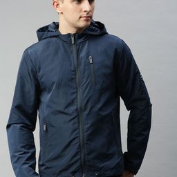 WROGN Men Navy Blue Solid Sporty Jacket-picture-49