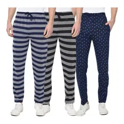 Vimal Jonney Multicolor Cotton Trackpants - Pack of 3-image-89
