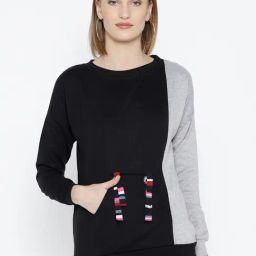 Belle Fille Black Full Sleeves Sweatshirt-image-4