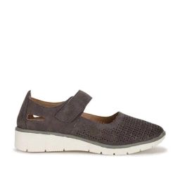 Bata Women's Grey Mary Jane Wedges-image-87
