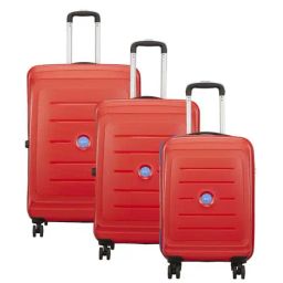 VIP Corsa Red Textured Trolley Bag Pack of 3 - 55 cms, 66 cms & 76 cms-2