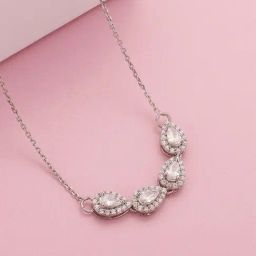 GIVA 92.5 Sterling Silver Perfect-Pear Necklace for Women-image-41