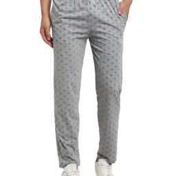 Vimal Jonney Grey Regular Fit Printed Trackpants-image-49