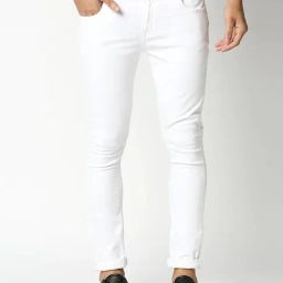 High Star White Slim Fit Solid Jeans-image-41
