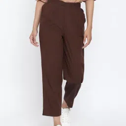 Fabindia Brown Cotton Striped Pants-picture-6