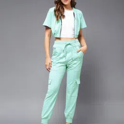 Miss Chase Mint Crop Top With Joggers-picture-27