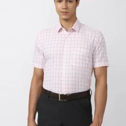 Men Pink Regular Fit Formal Shirts-image-0
