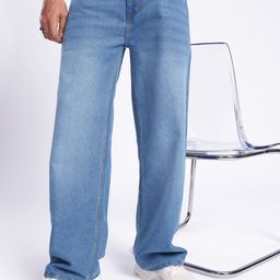 glitchez Men Classic Vibe Wide Leg Light Fade Jeans-image-74