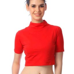 Cation Red Regular Fit Crop Top image 1