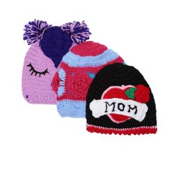 CHUTPUT Kids Set of 3 Self-Design Beanies-35