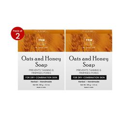 TNW the natural wash Oats & Honey Set Of 2 Handmade Moisturizing Soap For Dry Skin 100g-44