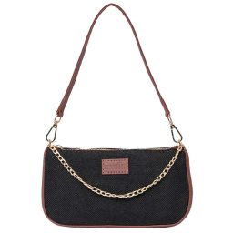 ZOUK Black Solid Small Baguette Bag image 1