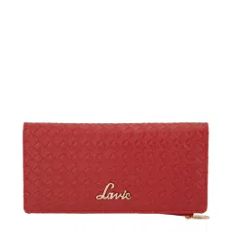 Lavie Bot Safain Red Textured Bi-Fold Wallet for Women image 1