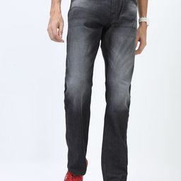 HIGHLANDER Men Black Bootcut Light Fade Stretchable Jeans-picture-8