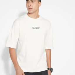 Sf Jeans By Pantaloons Off White Cotton Relaxed Fit Printed T-Shirt-picture-17