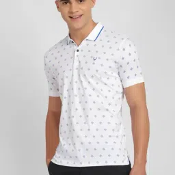 Allen Solly White Cotton Regular Fit Printed Polo T-Shirt-picture-40