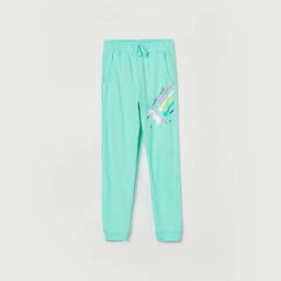 Fame Forever by Lifestyle Kids Green Cotton Printed Trackpants-image-93