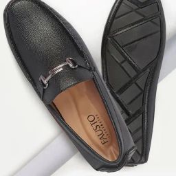 Fausto Men's Black Casual Loafers-picture-21