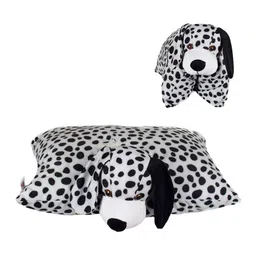 Ultra Kids Black & White Dalmatian Dog Folding Pillow Plush Soft Toy-29