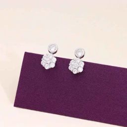 Kai Jewel Sterling Silver Minimalistic Floral Earrings for Women-image-68