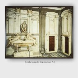 The Art House Black & White Lorenzo De Medicis Tomb Wooden Framed Painting Wall Art - 12 x 9 Inch-image-3