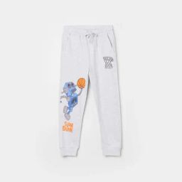 Fame Forever by Lifestyle Kids Grey Cotton Printed Trackpants-image-79