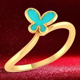 P.C. Chandra Jewellers 18KT Yellow Gold Ring With Butterfly on Top For Women & Girls-image-32