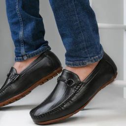 Alberto Torresi Men's Benny Broad Fit Black Casual Loafers-image-91
