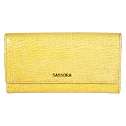 SASSORA Gizmo Yellow Casual Leather Wallet for Women-33