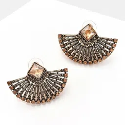 Sohi Gold Plated Designer Stud Earrings image 1