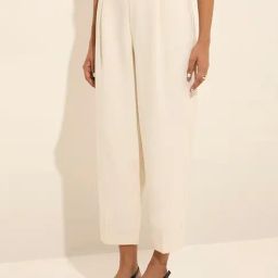 Wardrobe by Westside Off-White High-Rise Trousers With Belt-image-97