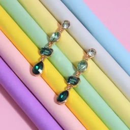 Accessorize London Willow Green Dangler Earrings-33