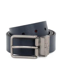 Tommy Hilfiger Merger Navy & Wine Leather Textured Reversible Belt-image-64