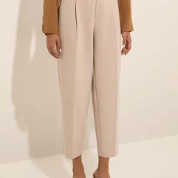 Wardrobe by Westside Beige High-Rise Trousers With Belt-image-86