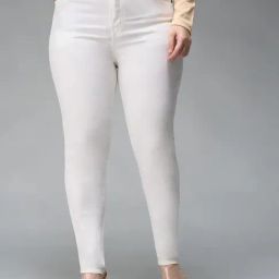 Miss Chase A+ White Denim Skinny Fit Jeans-image-46