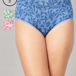 Clovia Multicolor Cotton Regular Fit Printed Panties - Pack Of 3-image-57