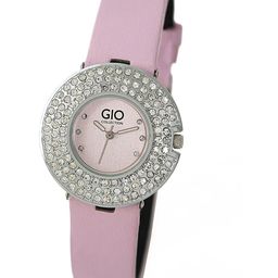 GIO COLLECTION Women Silver-Toned & Pink Analogue Embellished Watch-image-43