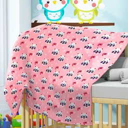Florida Kids Pink & Blue Cartoon Characters AC Room 300 GSM Single Bed Blanket-image-84