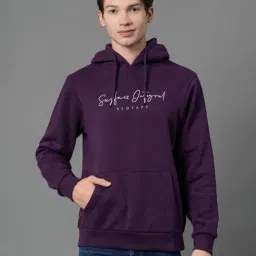Red Tape Purple Regular Fit Graphic Hoodie-image-63