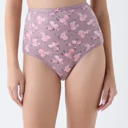 Wunderlove by Westside Mauve Cotton-Blend Full Briefs - Pack of 3-picture-25