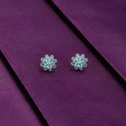 Kai Jewel Sterling Silver Minimalistic Pink Blooms Earrings for Women-image-63