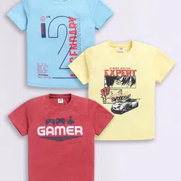 Here&Now X Game Begins Boys Set of 3 Assorted Printed T-shirts-15