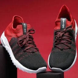 Asian Men's Black & Red Walking Shoes-picture-48
