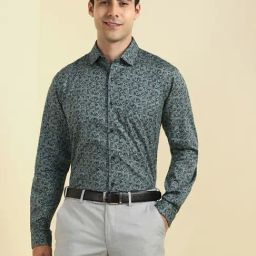Allen Solly Green Slim Fit Printed Shirt-picture-21