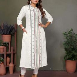Rangita White Printed Kurta-31