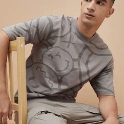 SmileyWorld Men's Silver T-Shirt-image-96