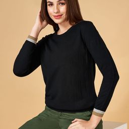 Honey by Pantaloons Women Black Pullover-image-81