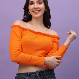 MINOS Off-Shoulder Bardot Crop Top-image-22
