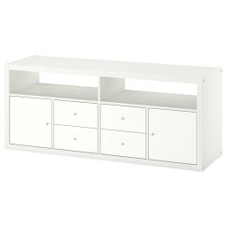ikea kallax TV storage combination, white, 147x39x60 cm-picture-17