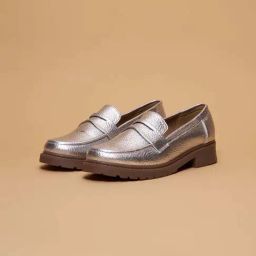Eridani Women's Casper Silver Casual Loafers-image-62